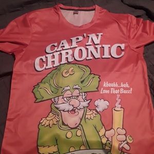 cap'n chronic Funny 3D Print T-Shirt Summer Casual